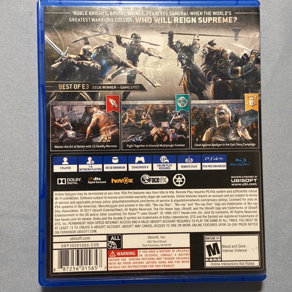 For Honor PS4 - Picture 2 of 6